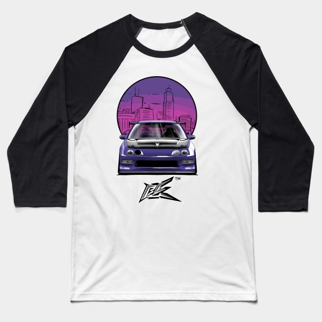 integra type r racecar lowered violet Baseball T-Shirt by naquash